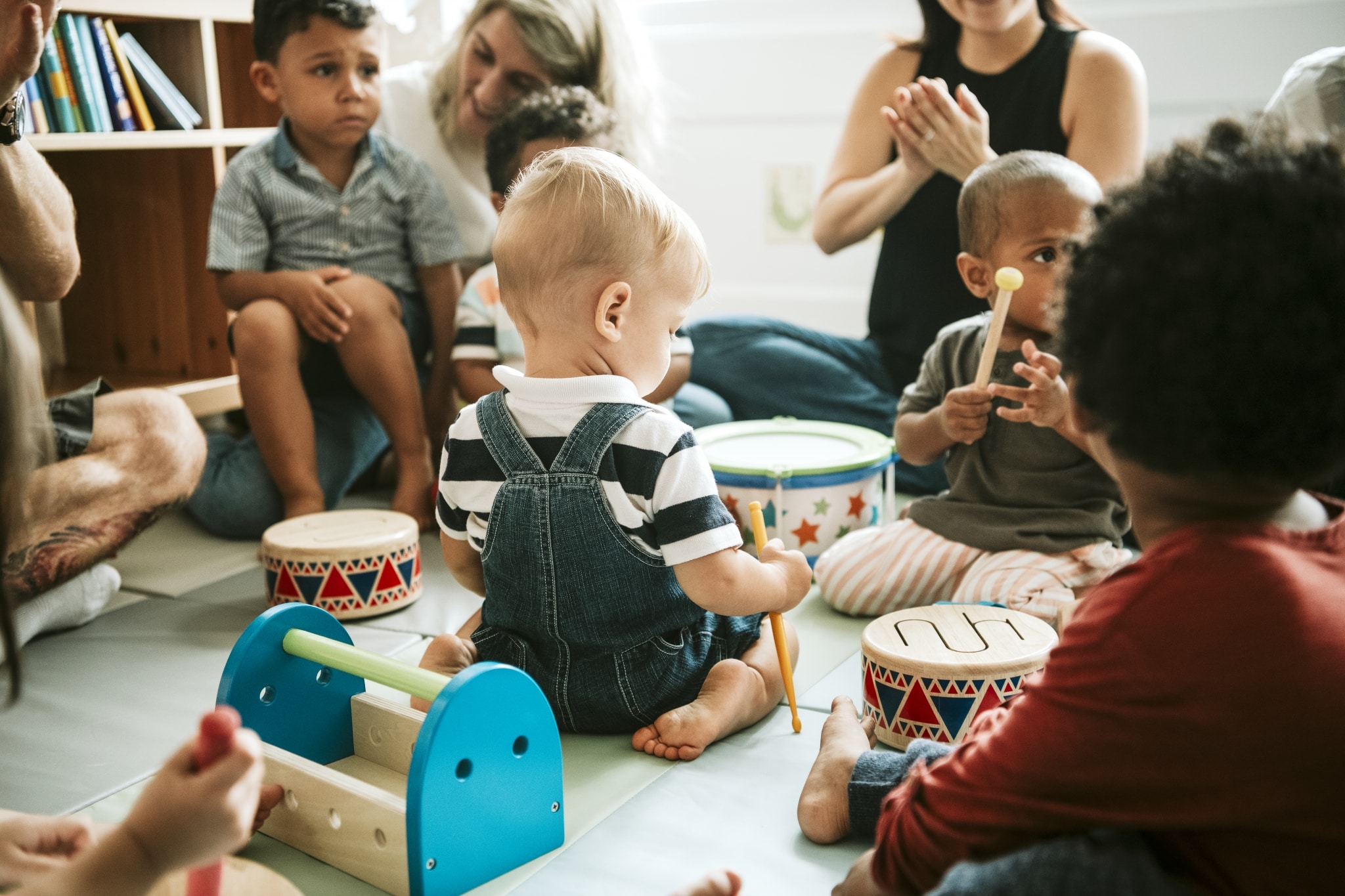 Cute little kids playing together